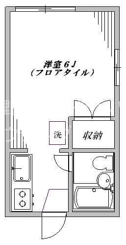 東急東横線 祐天寺駅 徒歩8分 2階建 築39年の間取り写真