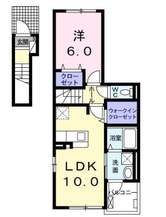 愛知県名古屋市緑区浦里１（アパート）の賃貸物件の間取り