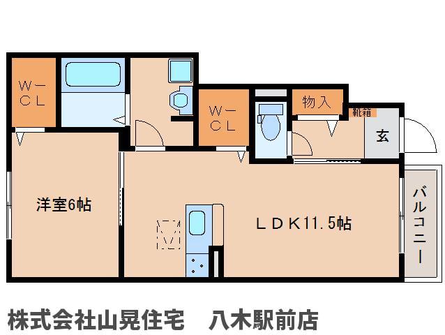 橿原市常盤町のアパートの間取り