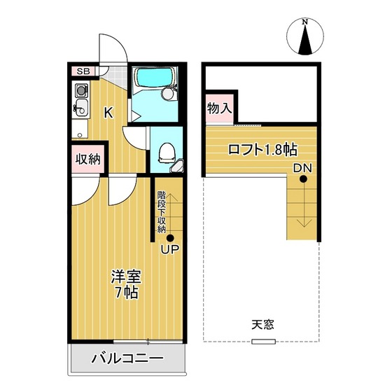 郡山市町東のアパートの間取り