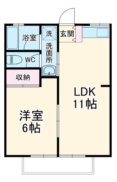 横浜市青葉区もえぎ野のアパートの間取り