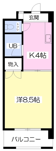 松山市朝生田町のマンションの間取り