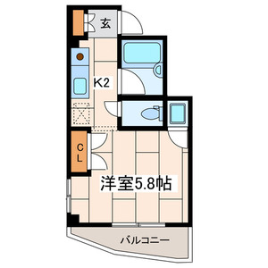 神奈川県相模原市中央区小山２（マンション）の賃貸物件の間取り