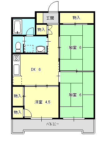 ハイツ第一エコーの間取り