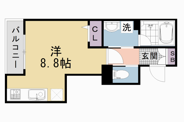 京都市中京区壬生淵田町のマンションの間取り