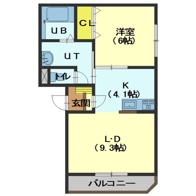 函館市堀川町のマンションの間取り