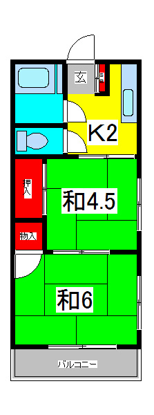 田中荘の間取り