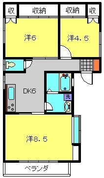 土屋貸家の間取り