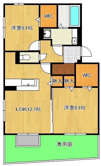 Ｄ－ＲＯＯＭ中井の間取り