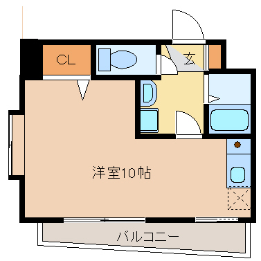 北九州市小倉北区片野のマンションの間取り