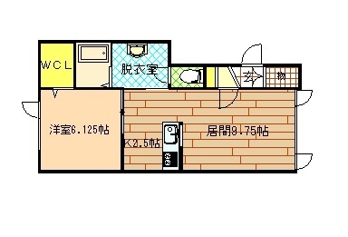 旭川市東旭川南一条のアパートの間取り