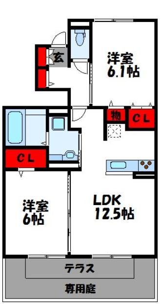 パークサイドタウンC棟の間取り