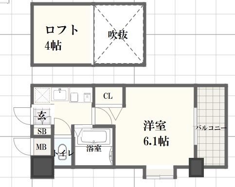 エステムコート神戸県庁前IIIフィエルテの間取り