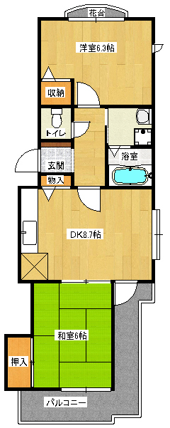 エスポワール花山台IIの間取り