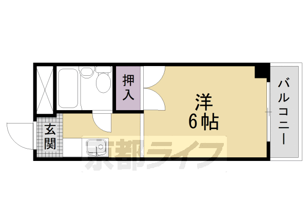 京都市南区吉祥院定成町のマンションの間取り