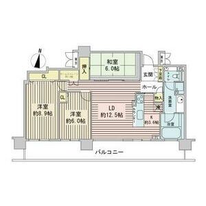 札幌市中央区北四条西のマンションの間取り