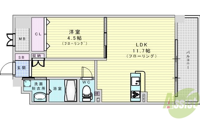 プレメント豊中の間取り