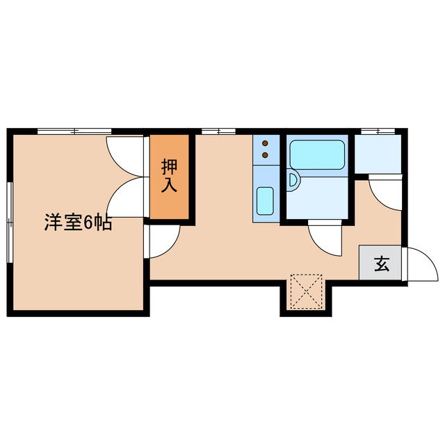 都城市菖蒲原町のアパートの間取り