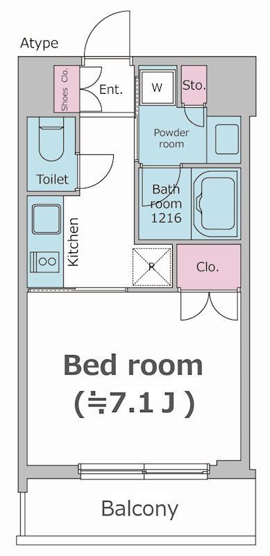 渋谷区東のマンションの間取り