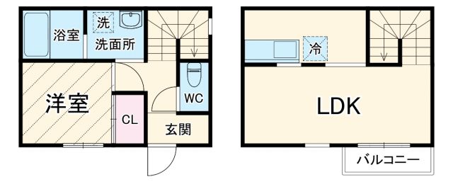 大府市中央町のアパートの間取り