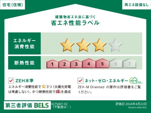 【朝倉郡筑前町原地蔵のアパートの省エネ性能ラベル】