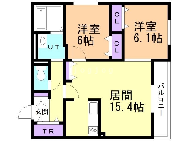 千歳市春日町のマンションの間取り