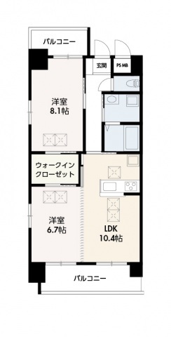 広島市中区舟入町のマンションの間取り