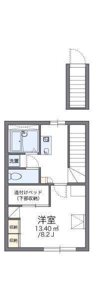 【松山市東野のアパートの間取り】