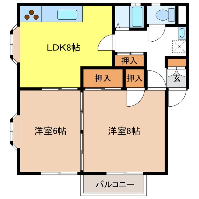 ハイツあい　南棟の間取り