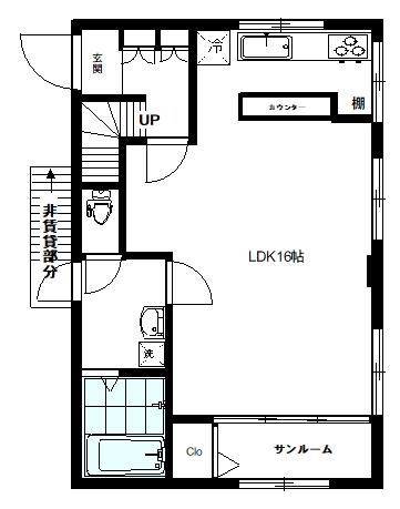 新宿区山吹町のアパートの間取り