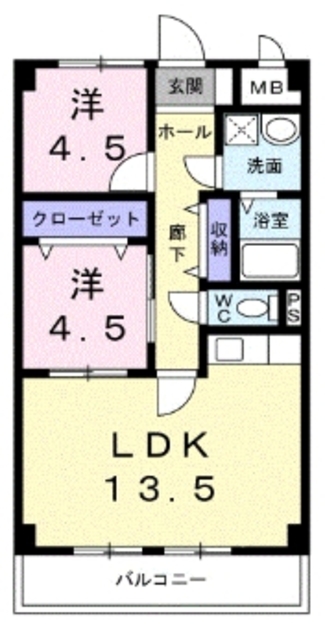 ルミエール越野の間取り