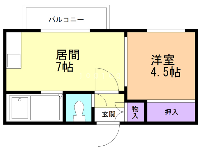 札幌市豊平区豊平五条のマンションの間取り