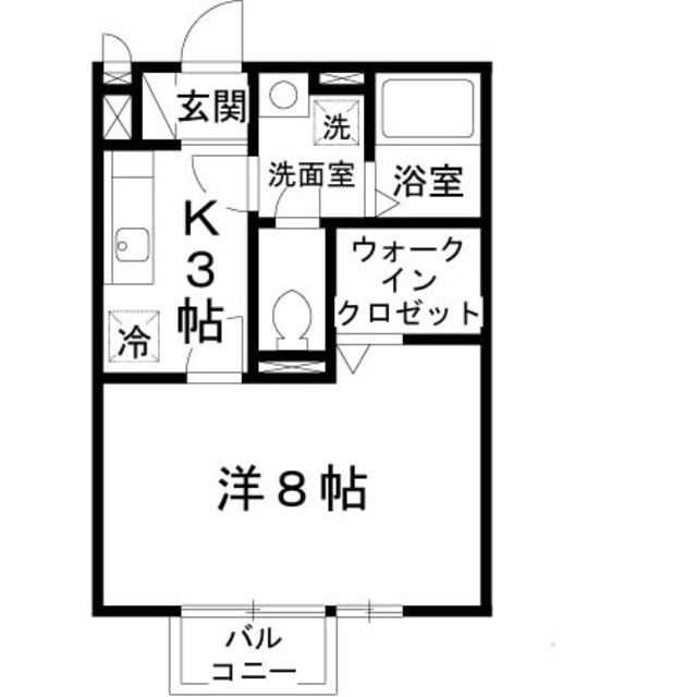 神戸市東灘区魚崎南町のアパートの間取り