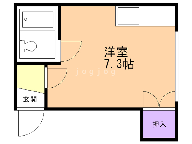 札幌市西区二十四軒四条のアパートの間取り