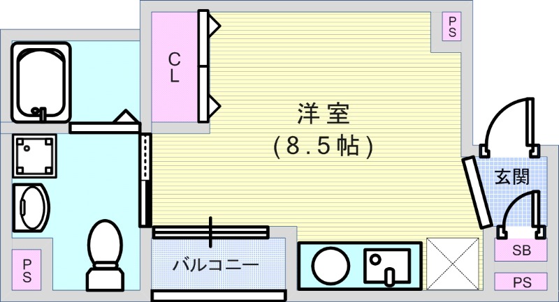 【大阪市住吉区東粉浜のマンションの間取り】