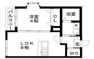 筑紫野市二日市北のアパートの間取り