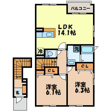 ステートリーガーデン（福田町）の間取り