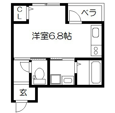 京都市上京区大峰図子町のマンションの間取り