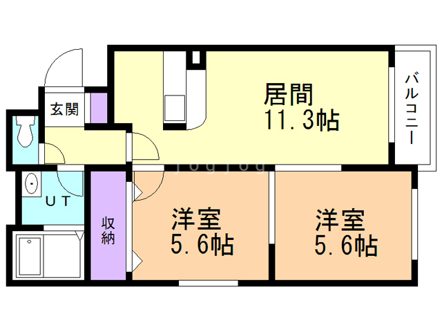 アビタ川沿の間取り