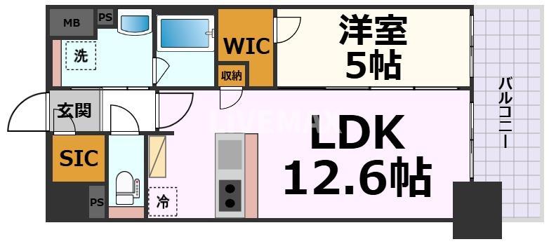 S-RESIDENCE亀島駅前blazeの間取り