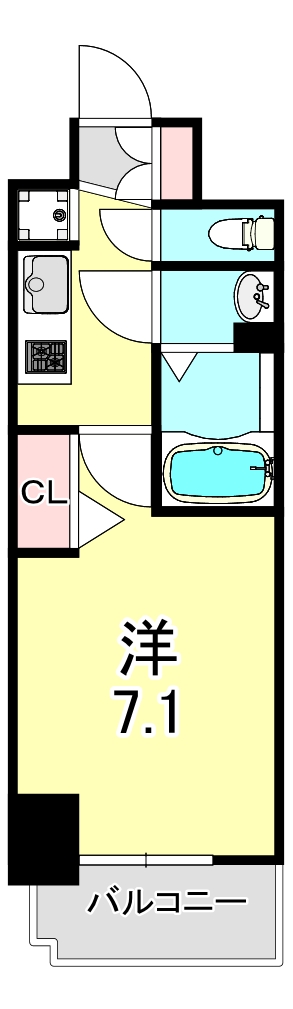 大阪市西区九条のマンションの間取り