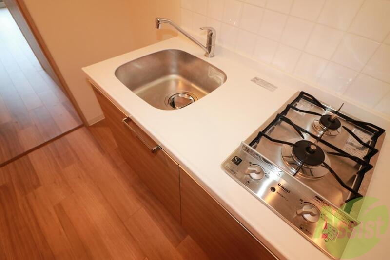 キッチン　２口ガスコンロのキッチンです。