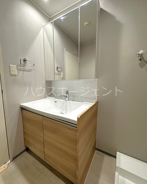 洗面設備　大きいガラス戸でみんなで使えます♪※参考画像