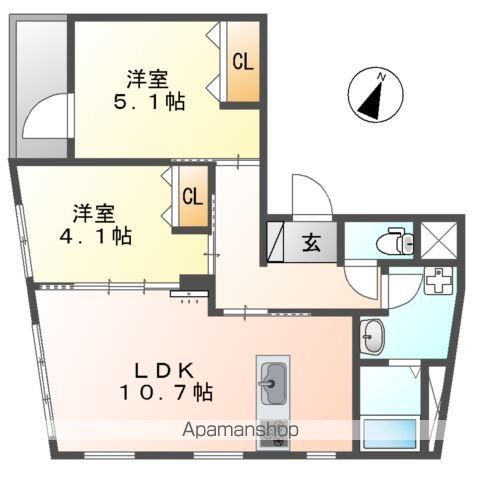 2LDK Mansion in Minami-ku, Hiroshima, Hiroshima — photo 2 of 3