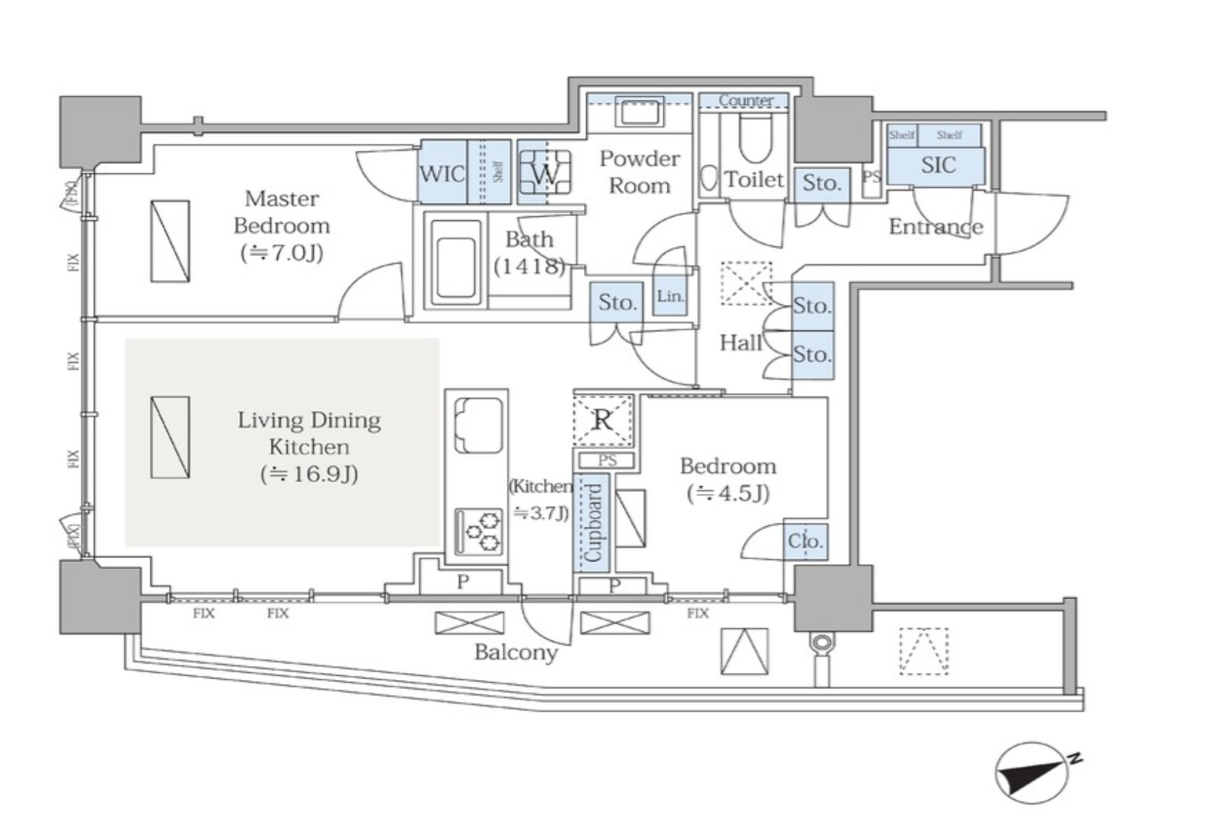 パークコート青山高樹町ザ・タワーの間取り写真