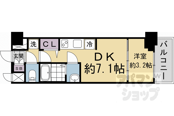 プレサンス THE KYOTO 吉祥院の間取り写真