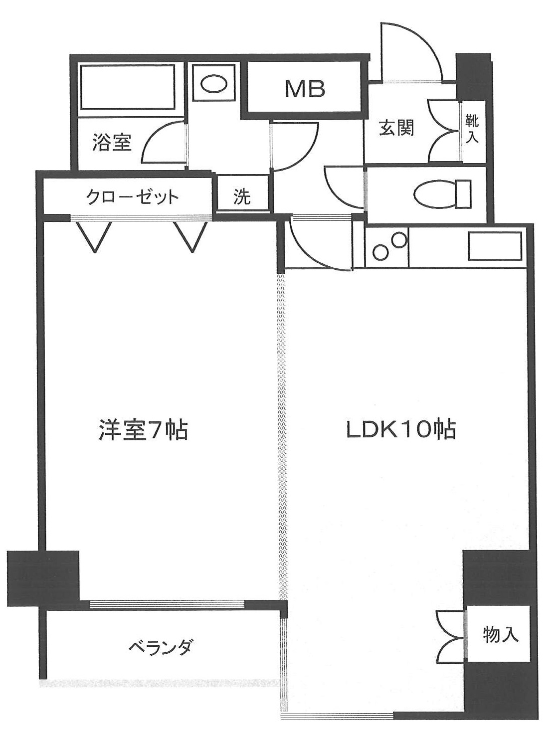 品川区北品川のマンションの間取り