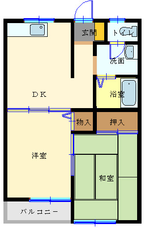 サンハイツ静B棟の間取り