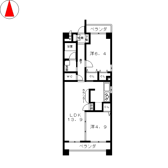 SK BUILDING‐１の間取り