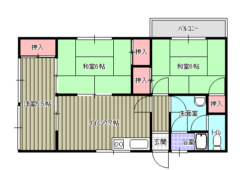 竹田コーポの間取り